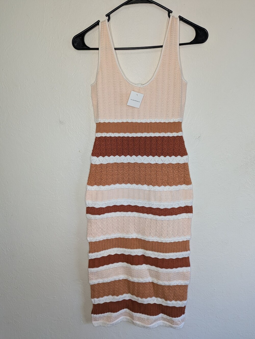 NWT Club Monaco Mixed Stitch Midi Dress Women's Size XS